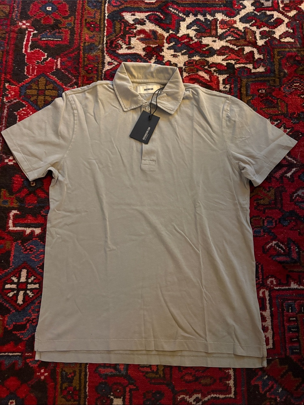 Buck Mason Concrete Venice Wash Sueded Cotton Polo Shirt - Men's Short Sleeve